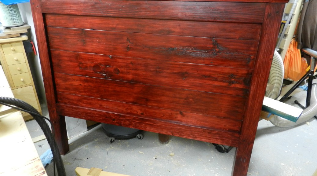Finished headboard in the shop