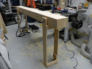 Completed 8' long steam box. Note the reinforced legs that open to the correct angles for drainage.