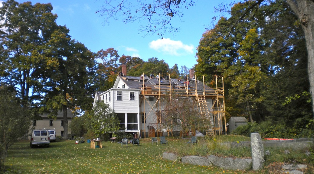 Rear view of the Harvard Shaker Meeting House