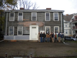 Group shot in front of the house.