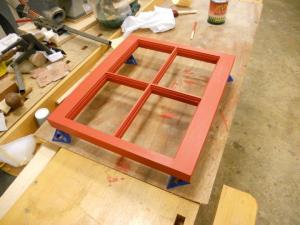 Using some scraps to make a framed mirror for my wife