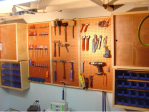 Pegboard, Cabinets, And Screw Storage