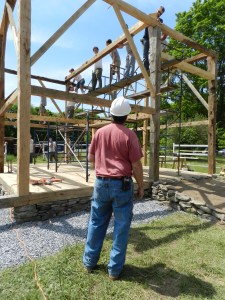 Rich overseeing construction