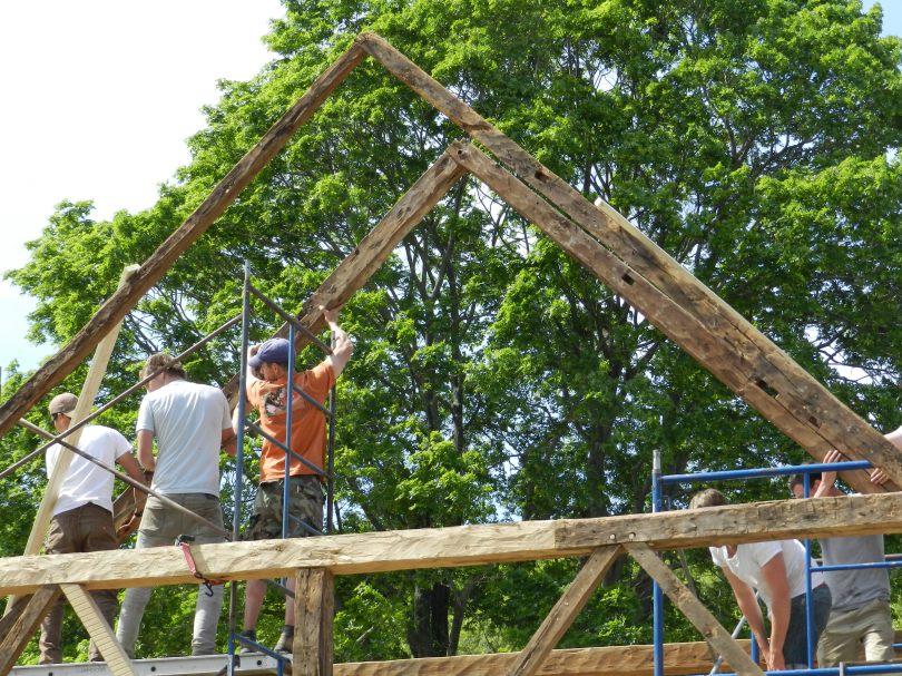 Rafters going up