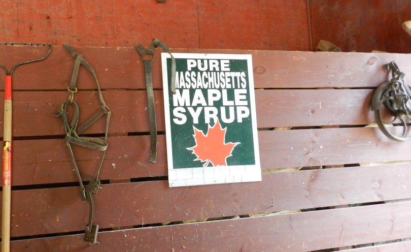 Neat sign inside the sugar shack on the farm