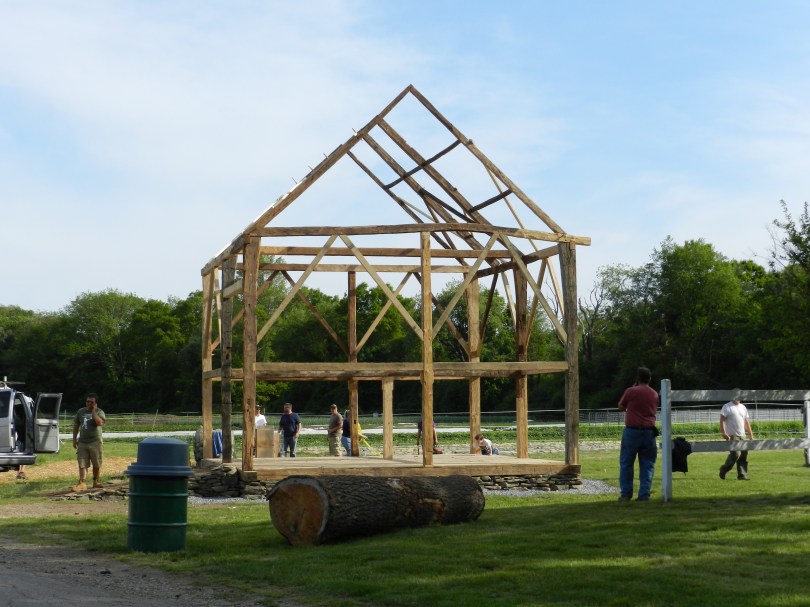 Completed frame standing