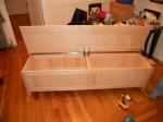 Completed Kitchen Bench with Open Lid
