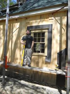 Me posing with the newly installed window