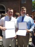John and I with our Diplomas