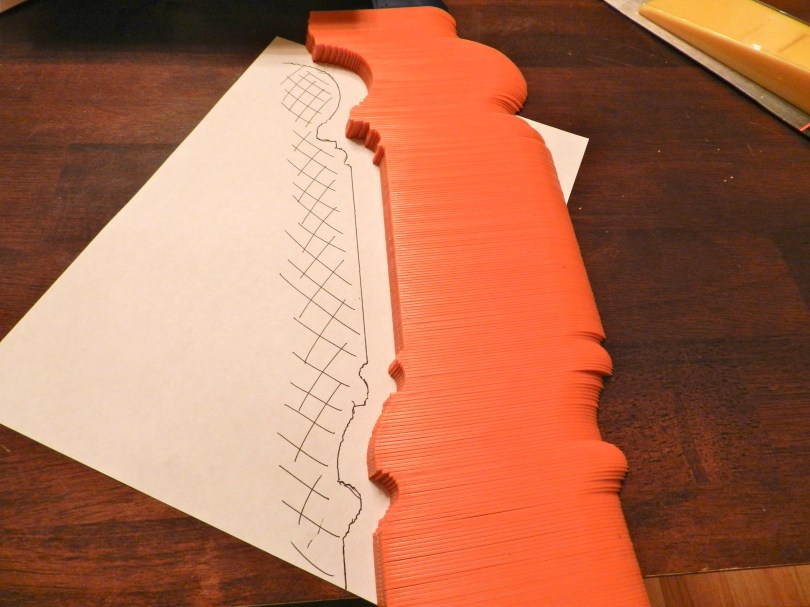 Transferring the newel post profile