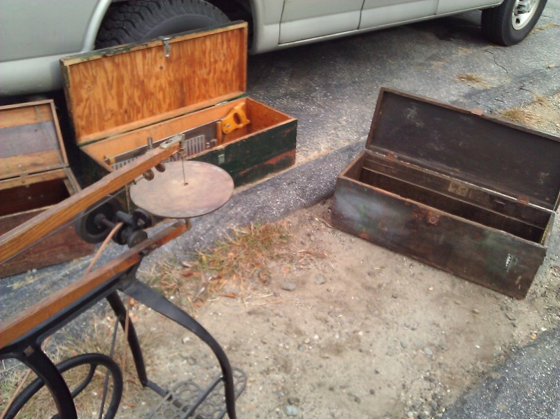 More of the modern chests, and a treadle powerd scroll saw