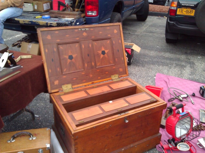 More of that ornate tool chest. This gentleman must have loved playing cards