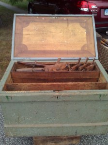 Large chest with inlaid lid