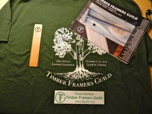 Conference T-Shirt, Wood Bookmark, Swag from the show