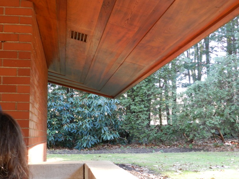 Overhand behind the carport -- designed so Mrs. Zimmerman could see her gardens as she pulled into the house