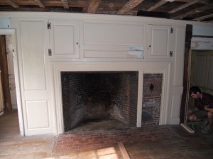 Restored paneling being re-installed (Pictured Martin Hickman)
