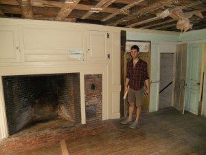 Martin finishing up the final pieces of the installation 