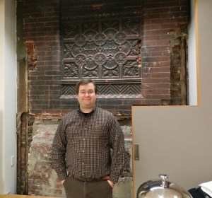Me, in front of an example of what will be preserved in the old building