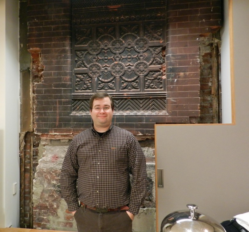 Me, in front of an example of what will be preserved in the old building