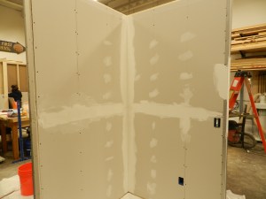 Taping and initial mud work