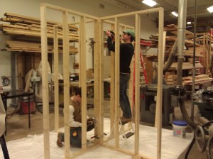 Assembling the frame sections