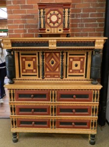 A sample of the high style work Peter produces. Similar to a piece he has at the MFA next to a partial original. It's amazing to see how much brighter the colors were originally.