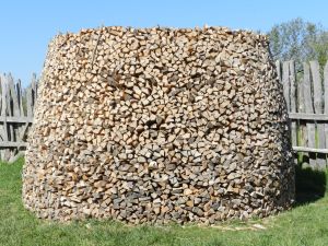 Beautifully stacked firewood getting ready for the long winter ahead