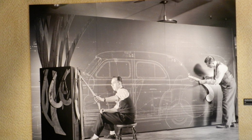 Harley Earl Designing new cars at GM