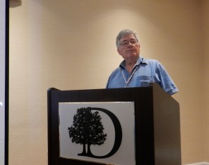 Bill McMillen giving his talk on Tinsmithing