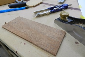 Lay out the design on the wood blank