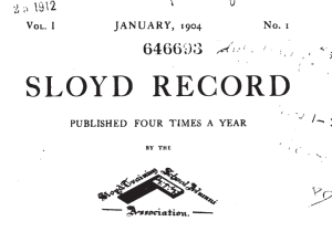 The Sloyd Record: Issue No.1 January 1904 -- Boston Sloyd School Alumni Newsletter