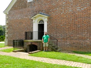 Obligatory tourist picture of me standing in the kitchen yard. 
