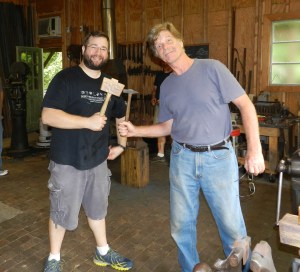 In the afternoon Roy came by to visit. (Bill Rainford with Roy Underhill)