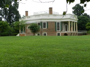 3/4 View of the main house at Poplar Forest