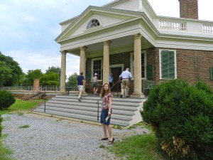 Front portico of Poplar Forest