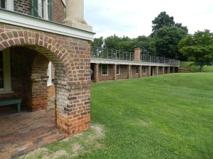 Wing of 'Offices' designed to blend into the landscape