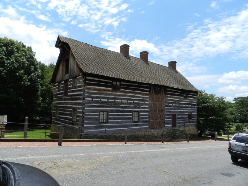 Great heavy timbered barn behind the Single Brother's House