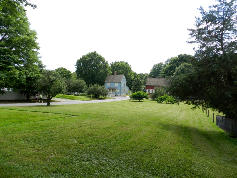 Open landscape and nice homes in the distance