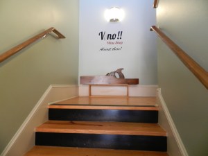 Up the stairs and take a right at the large model plane