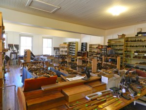Wide angle view of Ed's Antique Tool Store