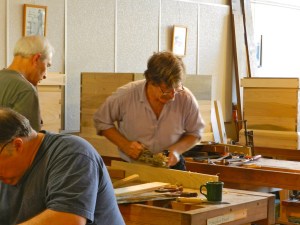 Roy Underhill planing a groove