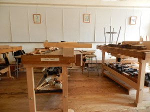 Squaring up the air dried beech blank