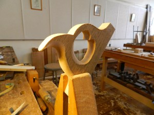 Starting to shape the handle