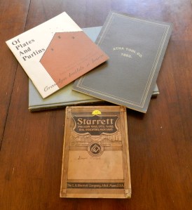 1938 Starrett Catalog, Old EAIA Pamphlet on Timber Framing for Old Bethpage Village, Atha Tool Compay Reprint, Book of Old Virginia Furniture Plans 