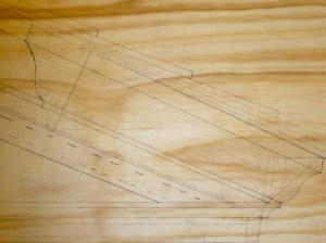 Full size story board for a door pediment