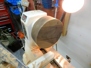 Bowl blank ready for turning