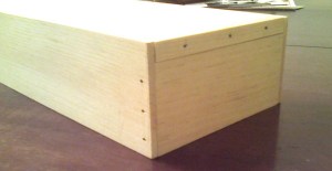 Chisel box with cut nails