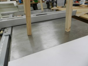 Mark what you want to remove to reduce the height and level the feet