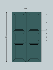 Dimensioned Shutters in Color -- Rittenhouse Blue