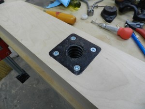 Waxed Screws In Hard Maple